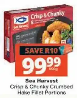 Checkers Sea Harvest Crisp & Chunky Crumbed Hake Fillet Portions offer