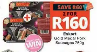 Checkers Eskort Gold Medal Pork Sausages offer