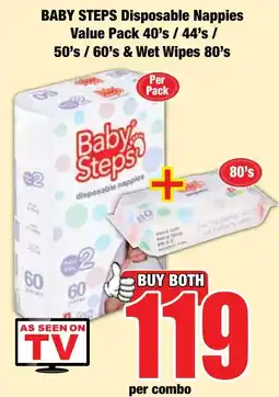 Boxer Superstores Baby Steps Disposable Nappies offer