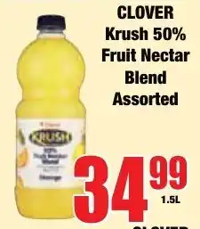 Boxer Superstores CLOVER Krush 50% Fruit Nectar Blend Assorted offer