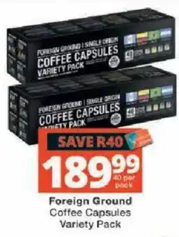 Checkers Foreign Ground Coffee Capsules Variety Pack offer