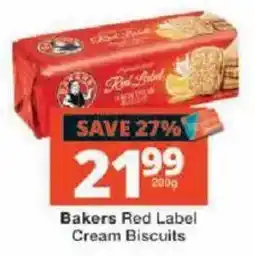 Checkers Bakers Red Label Cream Biscuits offer