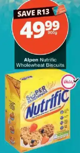 Checkers Alpen Nutrific Wholewheat Biscuits offer