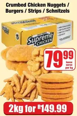 Boxer Superstores Supreme Crumbed Chicken Nuggets/ Burgers/ Strips/ Schnitzels offer