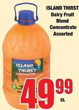 Boxer Superstores ISLAND THIRST Dairy Fruit Blend Concentrate Assorted offer