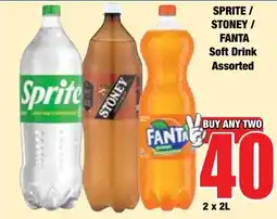 Boxer Superstores Sprite / Stoney / Fanta Soft Drink Assorted offer