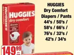 Boxer Superstores HUGGIES Dry Comfort Diapers Pants offer