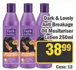 J&E Cash and Carry Dark & Lovely Anti Breakage Oil Moisturiser Lotion offer