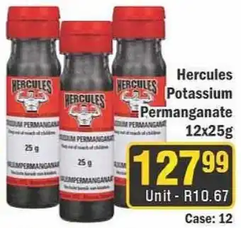 J&E Cash and Carry Hercules Potassium Permanganate offer