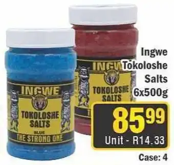J&E Cash and Carry Ingwe Tokoloshe Salts offer