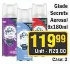 J&E Cash and Carry Glade Secrets Aerosol offer