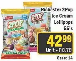 J&E Cash and Carry Richester 2Pop Ice Cream Lollipops offer