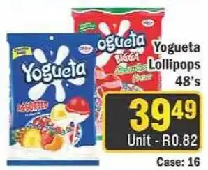 J&E Cash and Carry Yogueta Lollipops offer