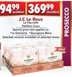 Prestons J.C Le Roux La Fleurette Pétillant Cans offer