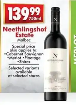 Prestons Neethlingshof Estate Malbec offer