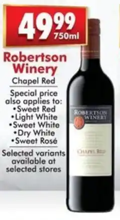 Prestons Robertson Winery Chapel Red offer