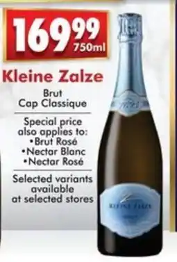 Prestons Kleine Zalze Brut Cap Classique offer