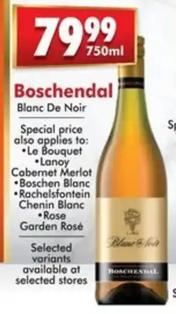Prestons Boschendal Blanc De Noir offer
