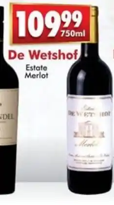 Prestons De Wetshof Estate Merlot offer