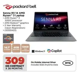 HiFi Corp Packard Bell Senna R3 14 AMD Ryzen 3 Laptop offer
