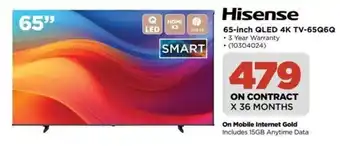 Hisense 65-inch QLED 4K TV-65Q6Q