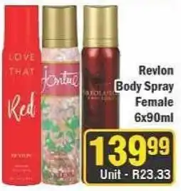 J&E Cash and Carry Revlon Body Spray Female offer