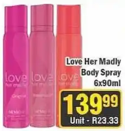 J&E Cash and Carry Love Her Madly Body Spray offer