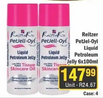 J&E Cash and Carry Reitzer's PetJell-Oyl Liquid Petroleum Jelly offer