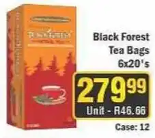J&E Cash and Carry Black Forest Tea Bags offer