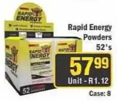 J&E Cash and Carry Rapid Energy Powders offer
