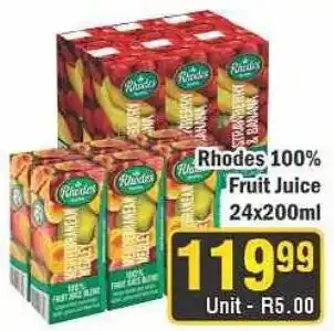 J&E Cash and Carry Rhodes 100% Fruit Juice offer