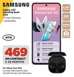 HiFi Corp SAMSUNG Galaxy A37 5G including Buds Core offer