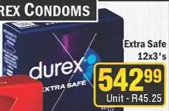 J&E Cash and Carry Durex Condoms Extra Safe offer