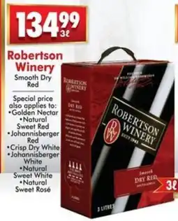 Prestons Robertson Winery Smooth Dry Red offer