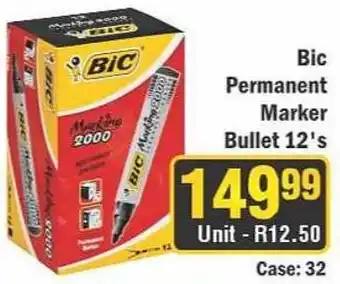 J&E Cash and Carry Bic Permanent Marker Bullet 12's offer