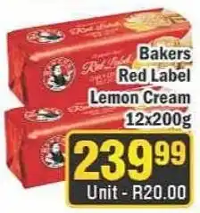 J&E Cash and Carry Bakers Red Label Lemon Cream offer