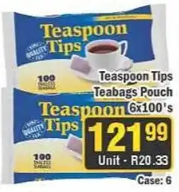J&E Cash and Carry Teaspoon Tips Teabags Pouch offer