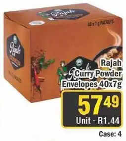 J&E Cash and Carry Rajah Curry Powder Envelopes offer