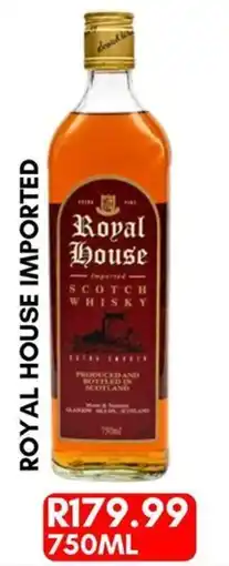 Prestons Royal House Imported Scotch Whisky offer