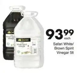 Save Safari White/Brown Spirit Vinegar offer