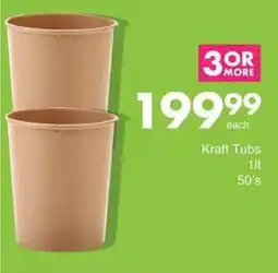 Save Kraft Tubs offer
