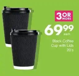 Save Black Coffee Cup with Lids offer