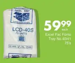 Save Excel Pac Fomo Tray No.40/41 offer
