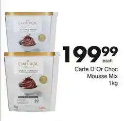 Save Carte D'Or Choc Mousse Mix offer