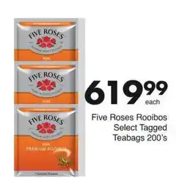 Save Five Roses Rooibos Select Tagged Teabags offer