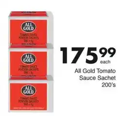 Save All Gold Tomato Sauce Sachet offer
