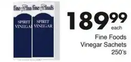 Save Fine Foods Vinegar Sachets offer