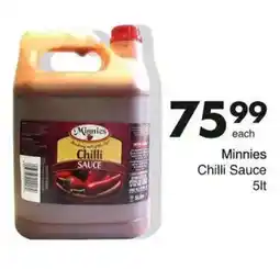 Save Minnies Chilli Sauce offer