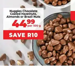 Food Lover's Market Nuggles Chocolate Coated Hazelnuts, Almonds or Brazil Nuts offer