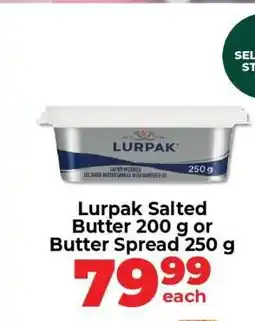 Food Lover's Market Lurpak Salted Butter 200 g or Butter Spread 250 g offer
